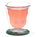 Кружкаи қаҳваи шишаи Clear Borosilicate Hademade